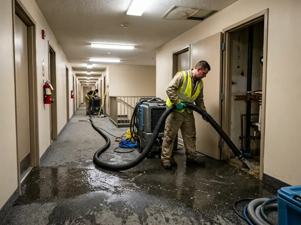 multi-unit-apartment-hallway-f-005 — frequently asked questions, Emergency Burst Pipe Water Extraction & Removal in Naval Ac…